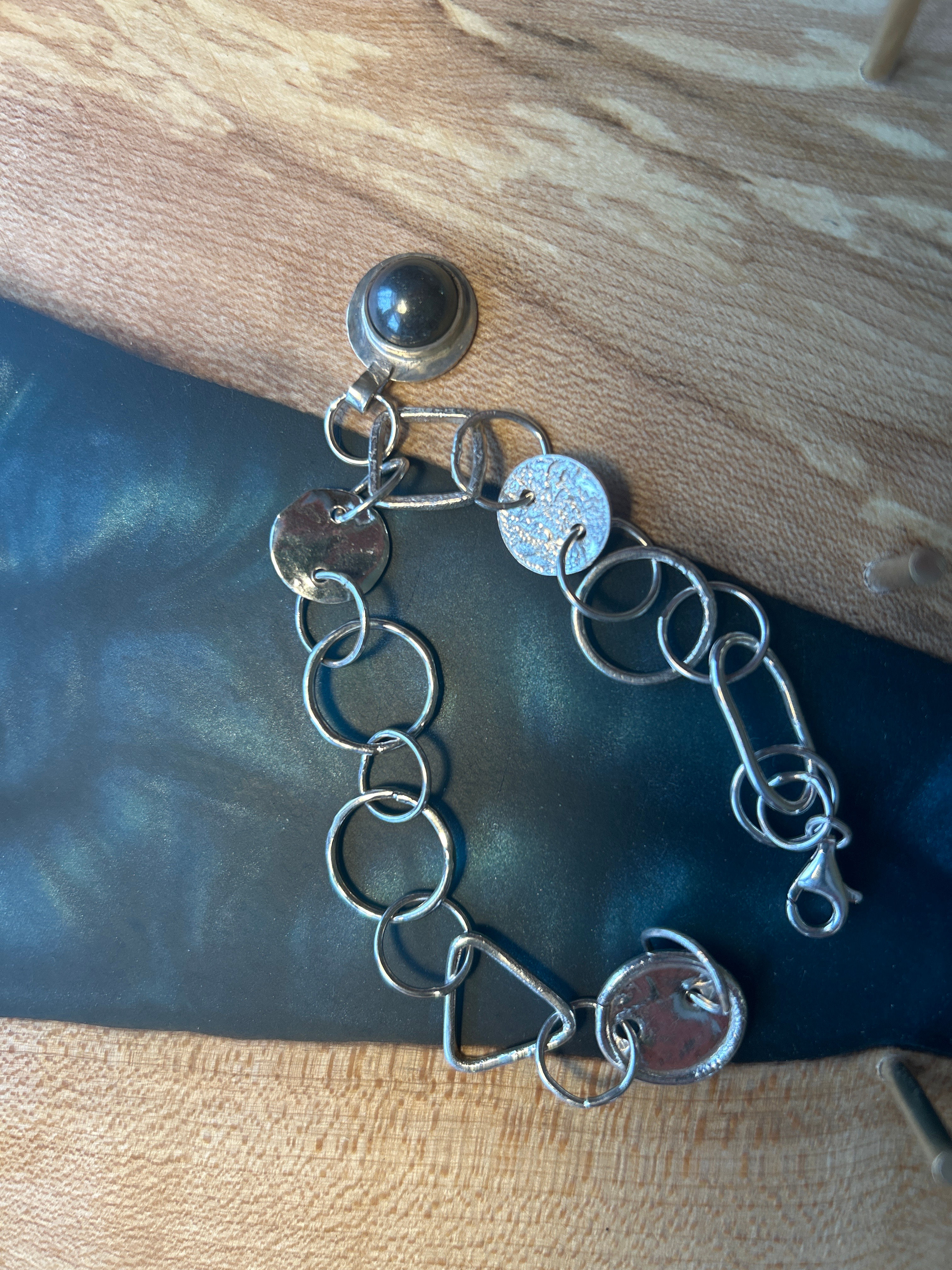 Bracelet with Hematite Cabochon