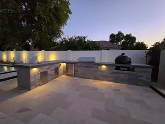 built in grill and smoker in outdoor kitchen - Gilbert AZ.