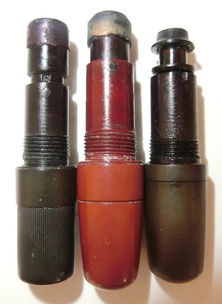 Fig.8. The filling systems. Left; Pelikan 100 (ca.1935), middle; Pelikan Magnum (ca.1935), right; Pelikan 100N (ca.1937).