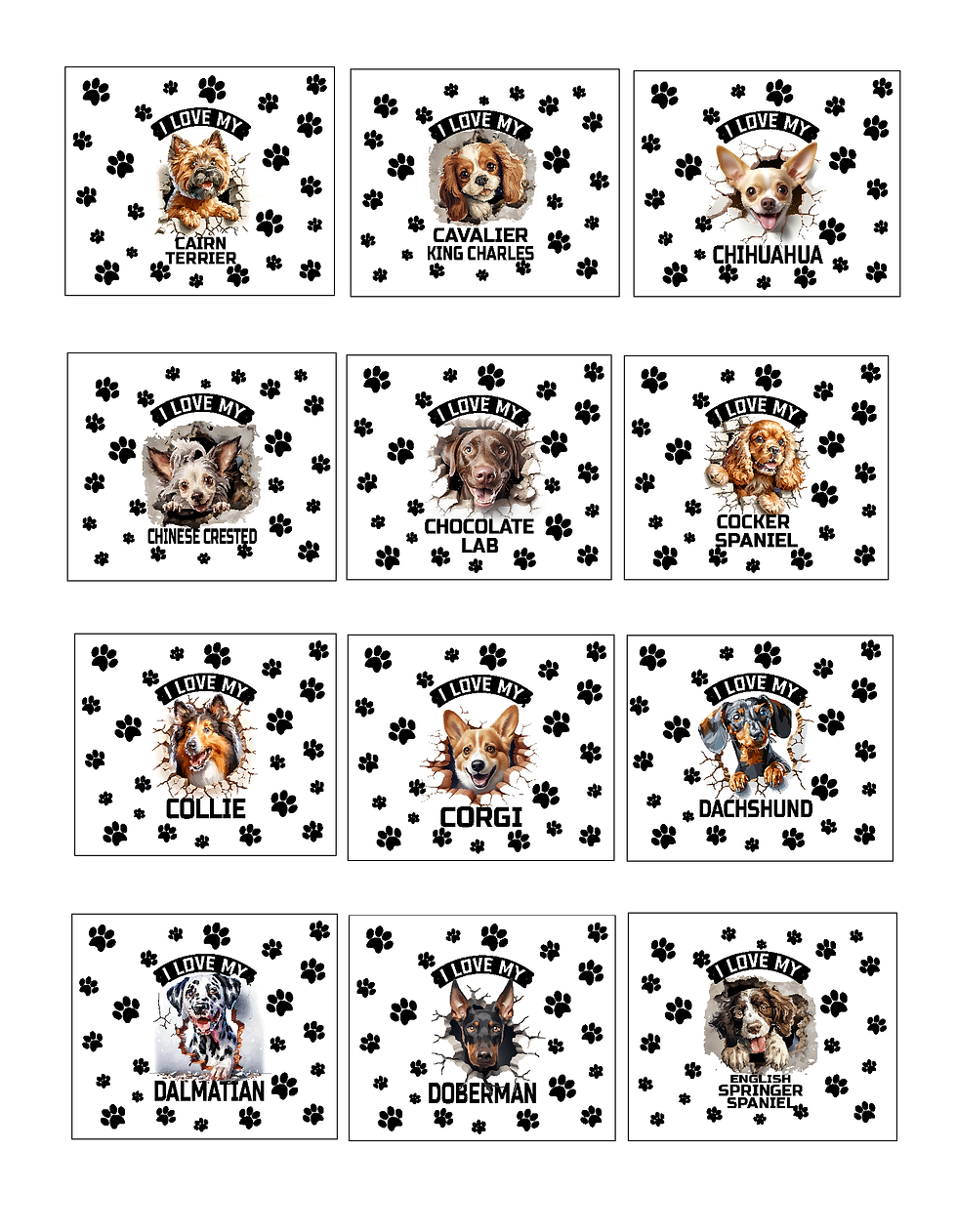 Thumbnail: Dog 20oz Tumblers - Cracked Wall Design