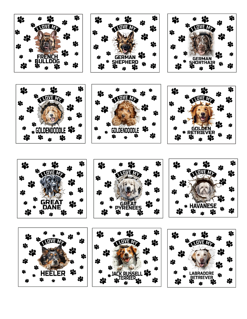 Thumbnail: Dog 20oz Tumblers - Cracked Wall Design