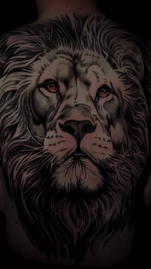 Realistik aslan dövmesi, Ankara Ink Story Tattoo.