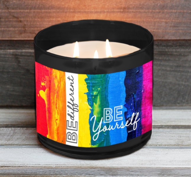 Be Different, Be Yourself Black - 3 Wick