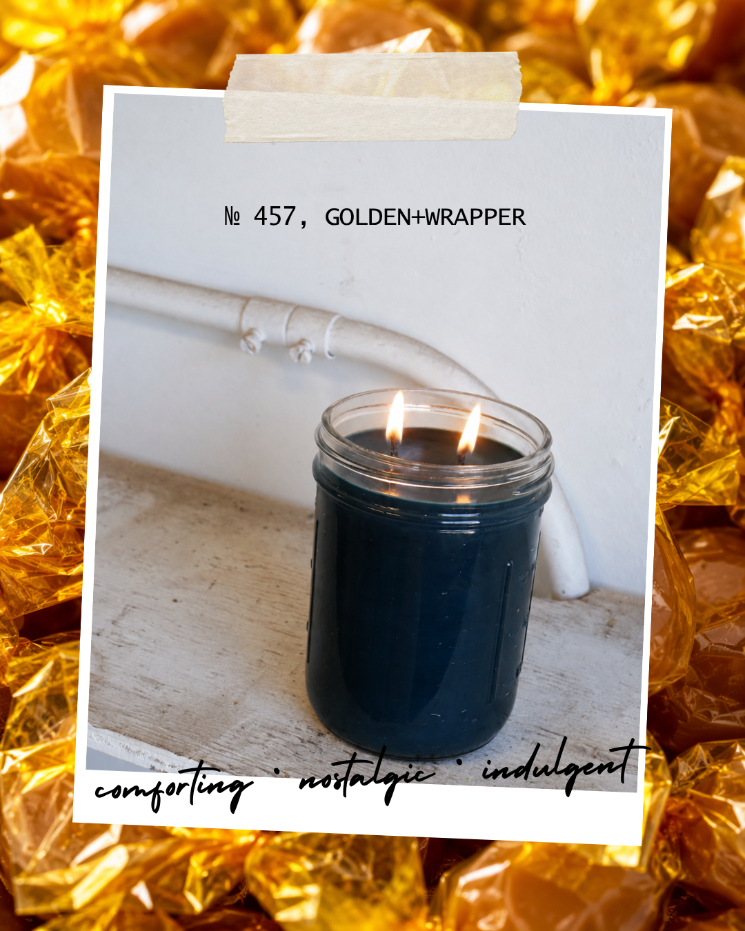 № 457, GOLDEN+WRAPPER - mason candle