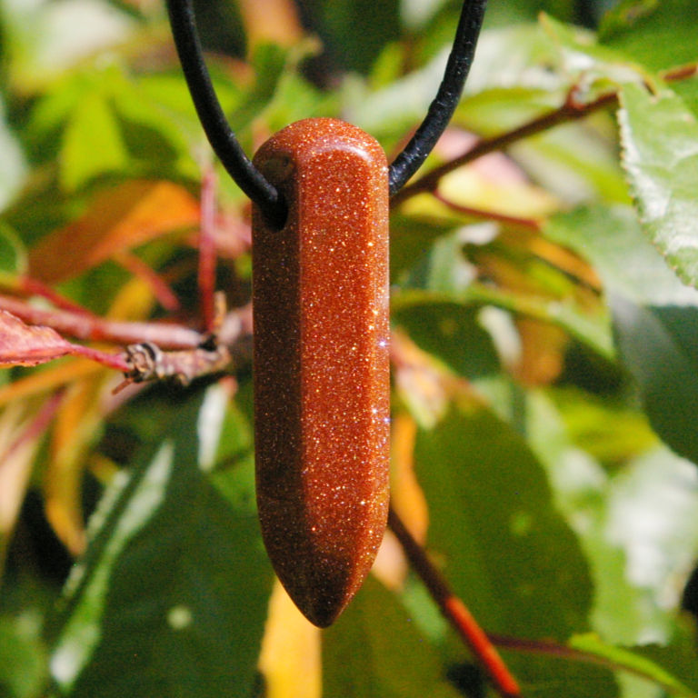 Sparkling Goldstone Necklace for Motivation and Goals