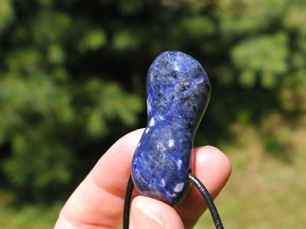 Thumbnail: Blue Sodalite healing crystal for courage to change your life.