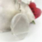 Selenite healing crystal pendant handmade by Wicked Stones healing gems in Canada