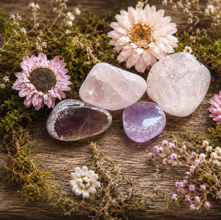 Rose quartz and Amethyst Emma eggs from Wicked Stones