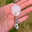 Thumbnail: Canadian handcrafted Rose Quartz Goddess Pagan jewelry for connection to element of Air and heart healing