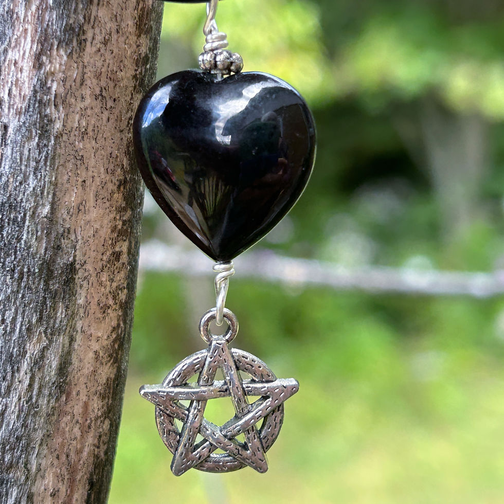 Handcrafted Pagan ritual jewelry of Onyx for powerful protection from negative energy by Wicked Stones