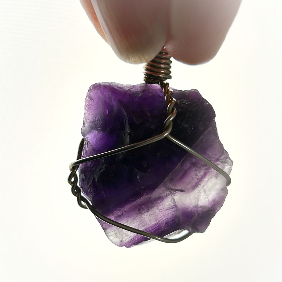 Purple Fluorite healing crystal to let go of stress and tension. Canadian healing crystals