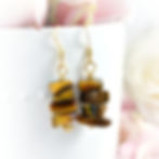 Canadian healing crystal Tigers Eye earrings for confidence and courage to be successful in whatever you do.