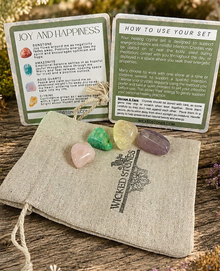 Intentional healing crystals sets by need from Wicked Stones
