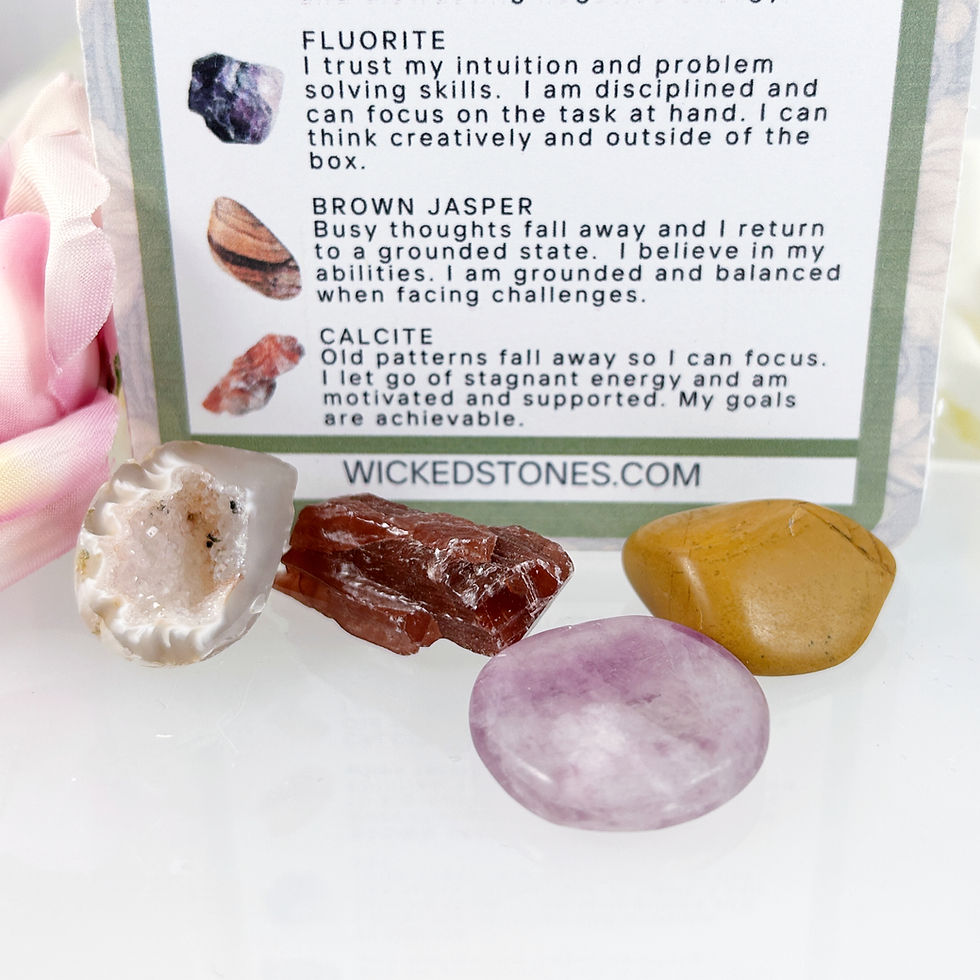 Thumbnail: 4 healing crystals for dealing with life in the office, work and school.  You can focus and make decisions
