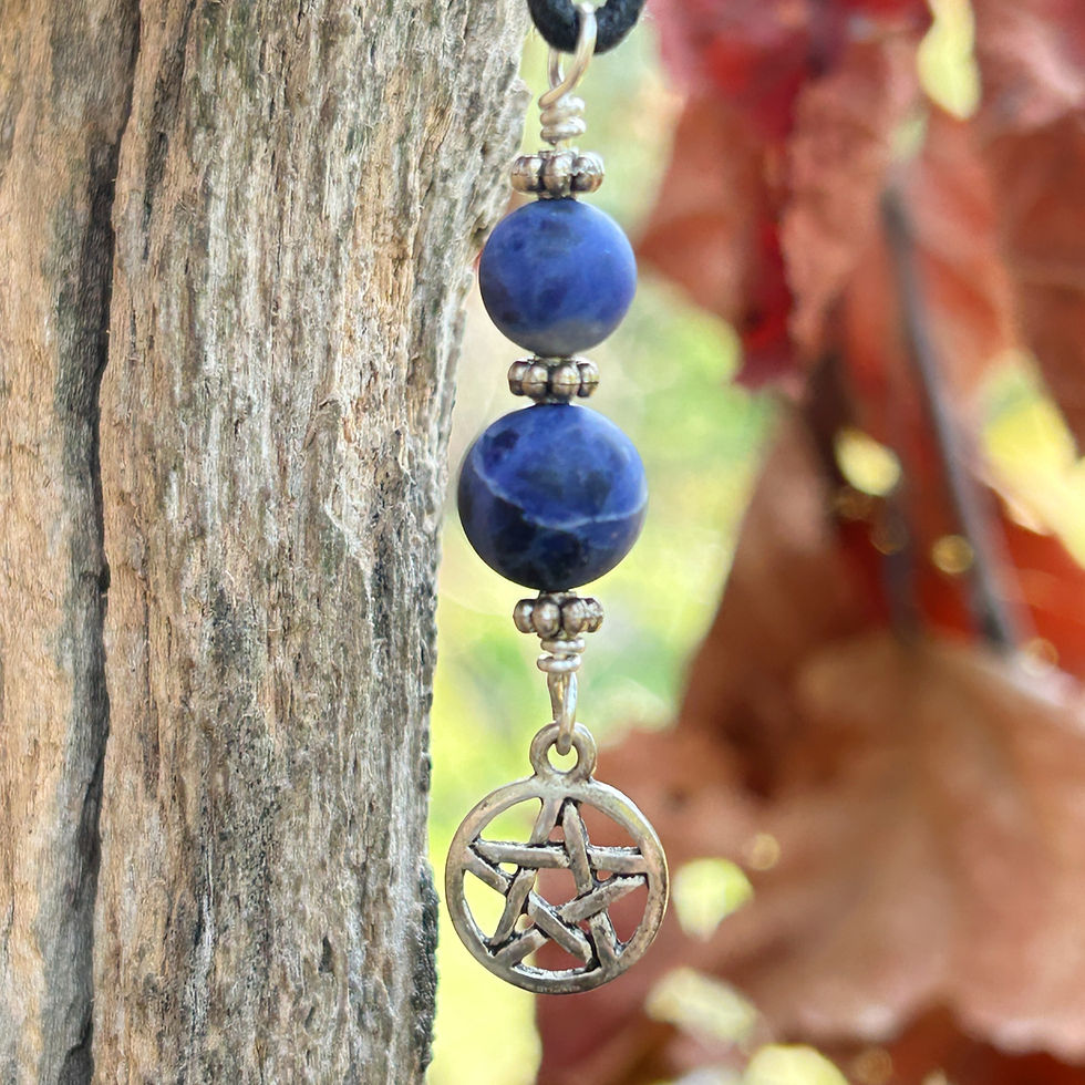 Pentacle Sodalite pendant for life changes and transition by Wicked Stones in Canada