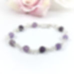 Canadian crystal healing jewelry Amethyst bracelet by Wicked Stones for calming emotions and feeling protected