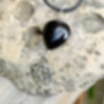Pagan Pentacle jewelry onyx heart pendant for connection to earth energy for powerful grounding by Wicked Stones