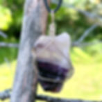 Amethyst manifestation crystal handmade pendant in Canada by Wicked Stones.  Block negativity and feel calm and centred