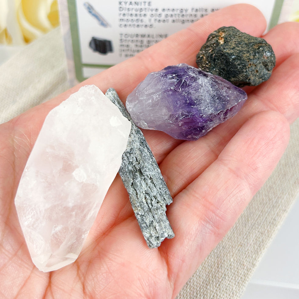 Protection healing crystal set made in Canada by Wicked Stones