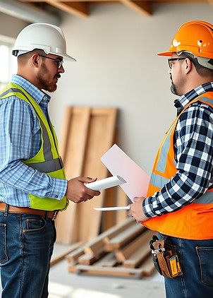 Image of a general contractor working and directing a subcontractor. don't show faces.jpg