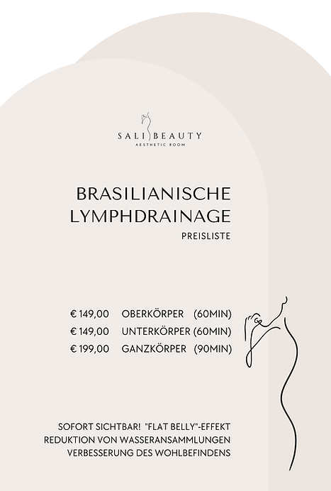 Brasilianische Lymphdrainage - eine kosmetische Behandlung mit Sofort-Effekt!
