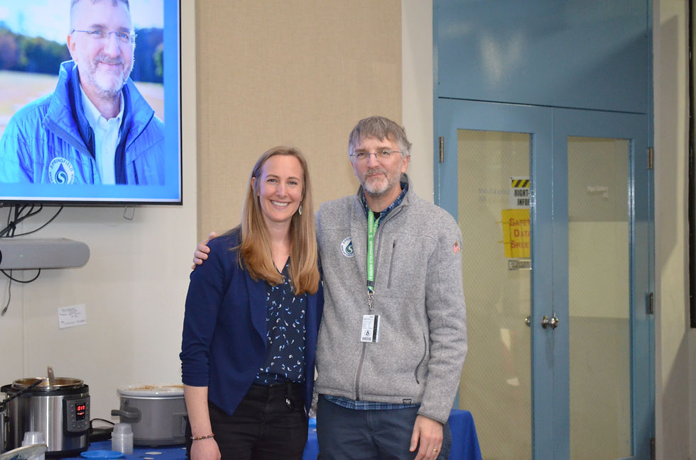 Jim Laurila and the new Director of Water Operations Christina Jones.