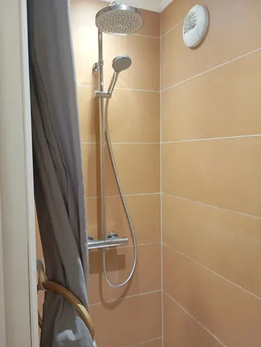 Relaxing shower after the first stage on the Way of St. James