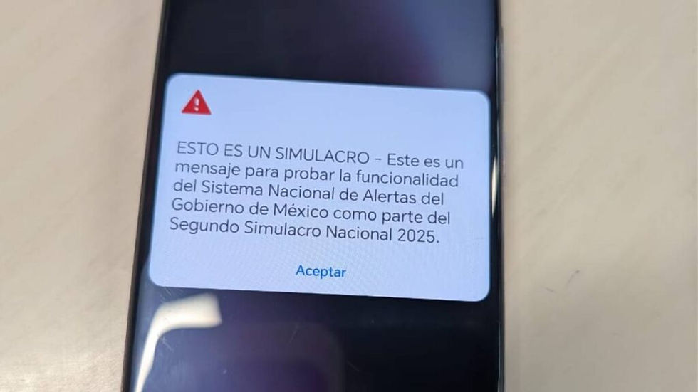 Se reporta como exitoso el sistema de alertamiento masivo en celulares para este Primer Simulacro Nacional 2026
