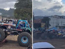 Monster truck arrolla a espectadores en un evento en Colombia