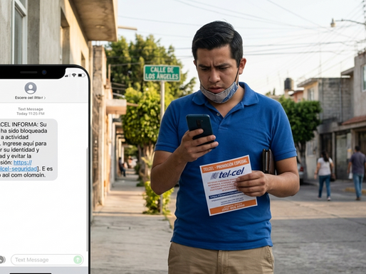 Suplantan a empresa de telefonía mexicana para robar datos bancarios