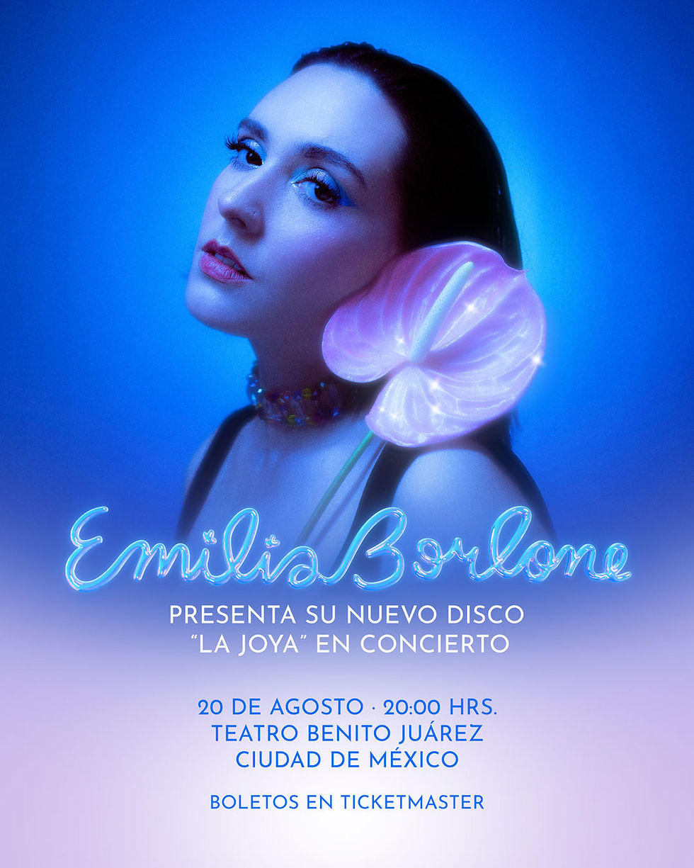 Emilia Borlone anuncia concierto de su primer álbum de larga duración "La Joya"