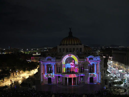 Videomapping “México, Ciudad que Baila”, en el Palacio de Bellas Artes hasta hoy