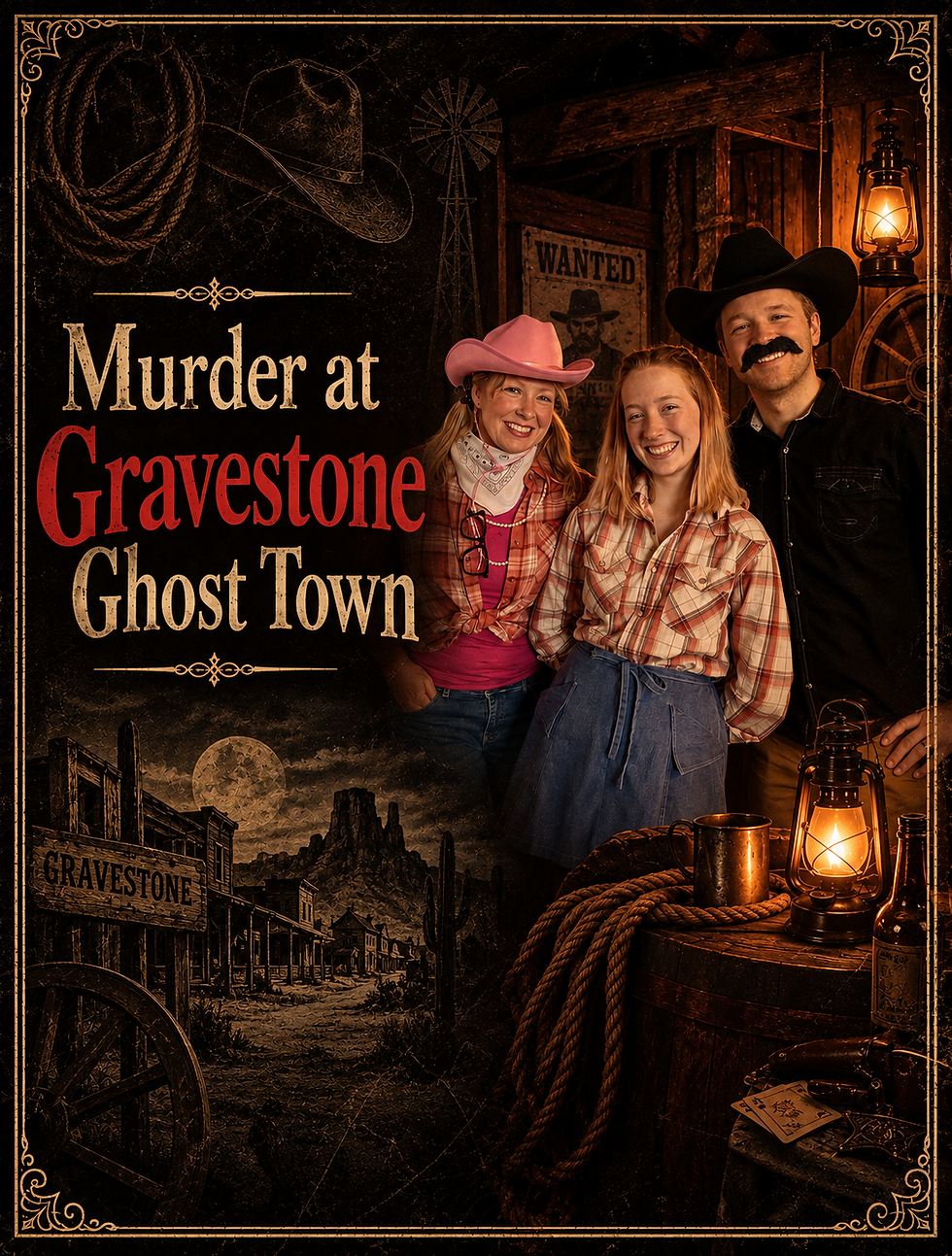 Thumbnail: Western Murder Mystery Game | Instant Download