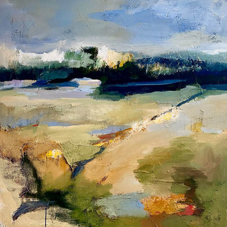 181-richard-trumbull-remembering-the-beach-at-torrey-pines-9-acrylic-on-canvas-48-x-48-in.
