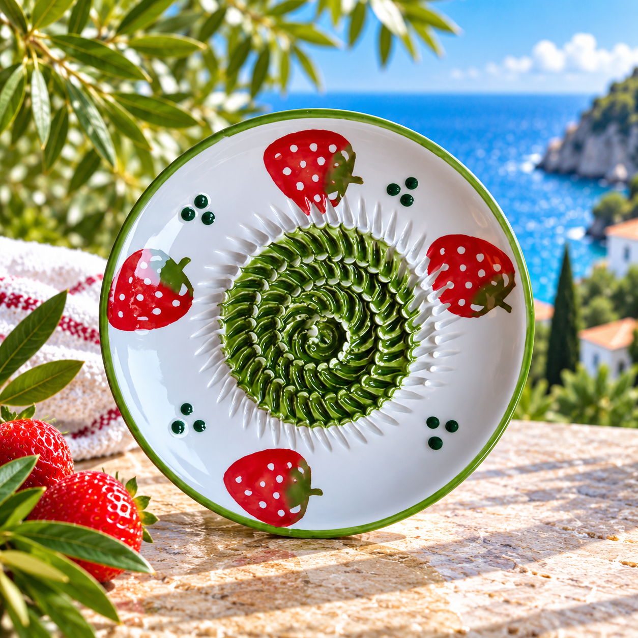 Ceramiczna Hiszpańska tarka – ręcznie malowany talerzyk 🇪🇸