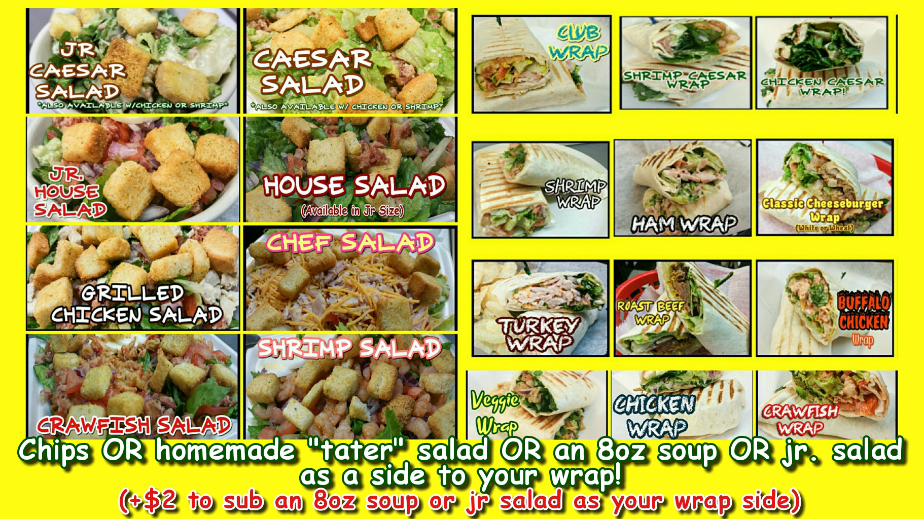 Salads, Soups, Wraps
