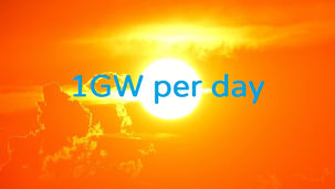 התקנות פוטו-וולטאיות ברחבי העולם הגיעו לקצב של 1 ג'יגה וואט ליום