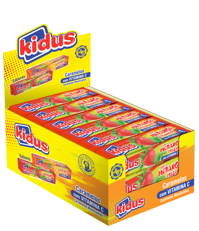 Caramelos Kidus sabor a Morango