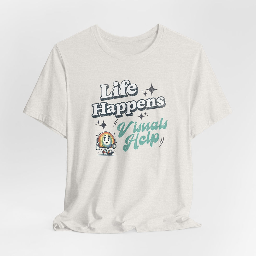 Thumbnail: "Life Happens- Visuals Help" - Unisex Jersey Short Sleeve Tee