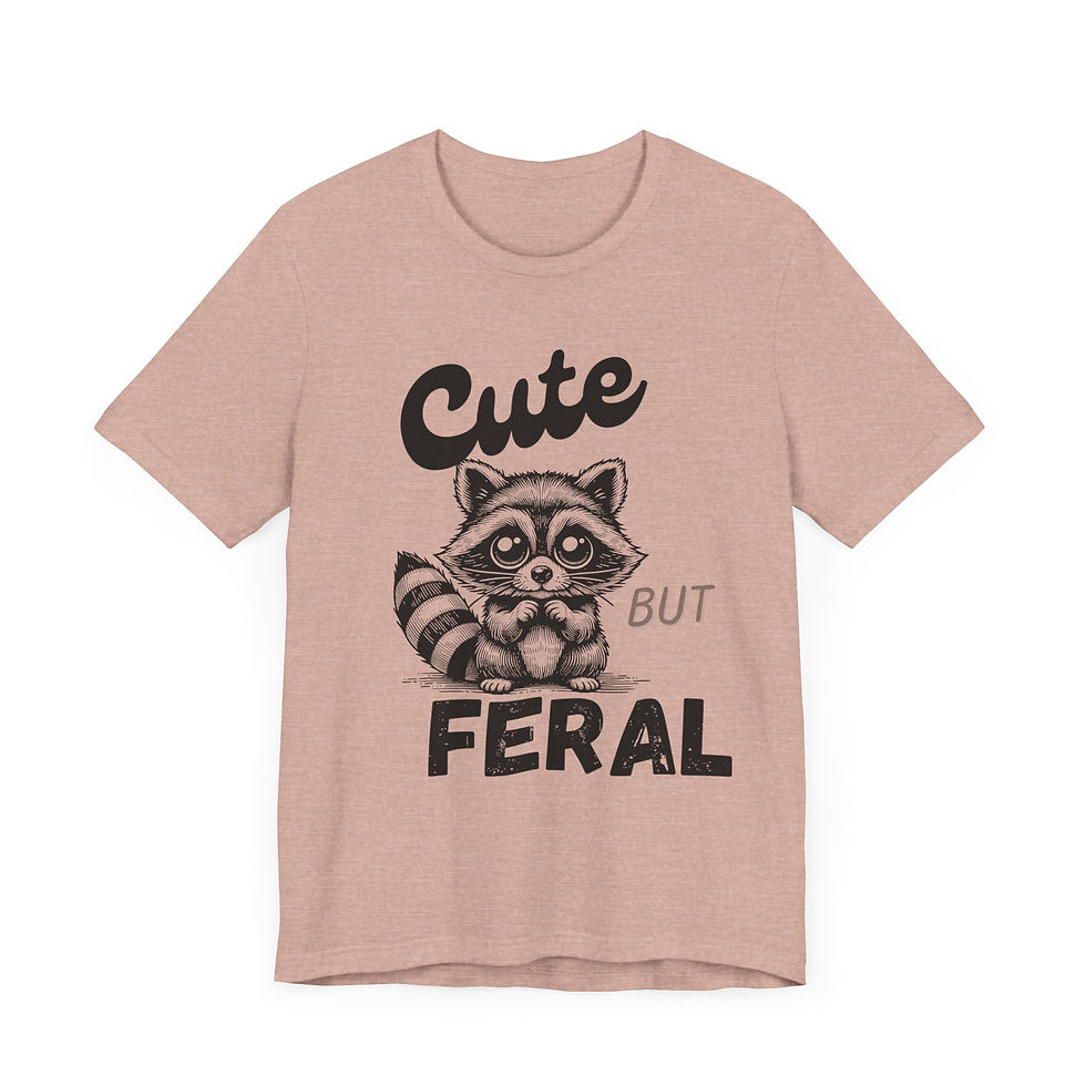 Thumbnail: "Cute but Feral"- Raccoon Unisex Tee 