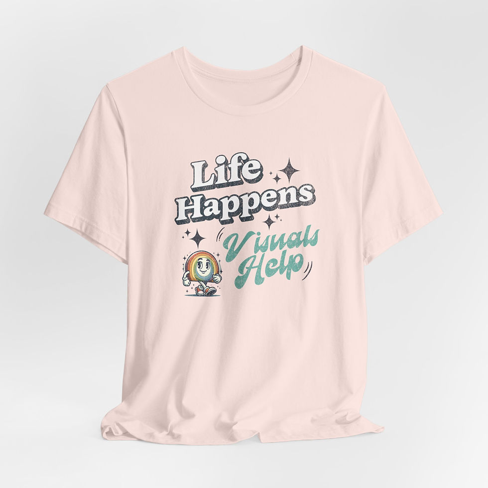 Thumbnail: "Life Happens- Visuals Help" - Unisex Jersey Short Sleeve Tee