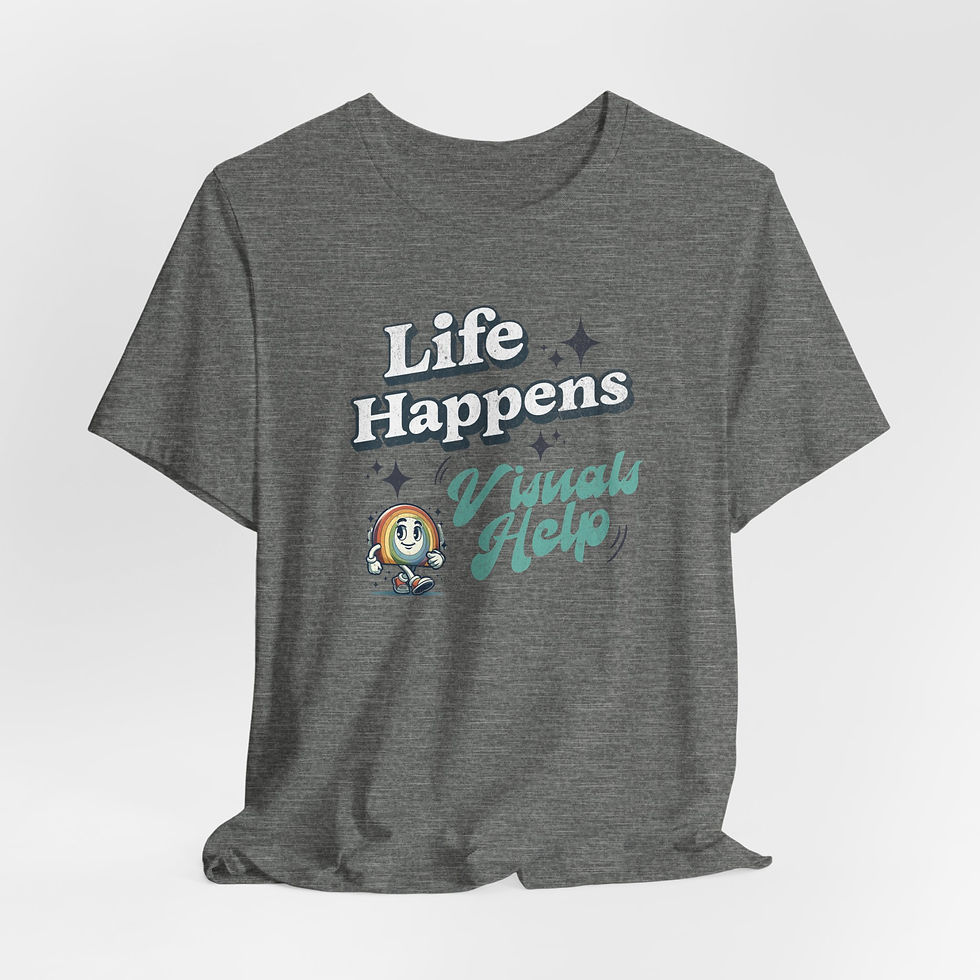 Thumbnail: "Life Happens- Visuals Help" - Unisex Jersey Short Sleeve Tee