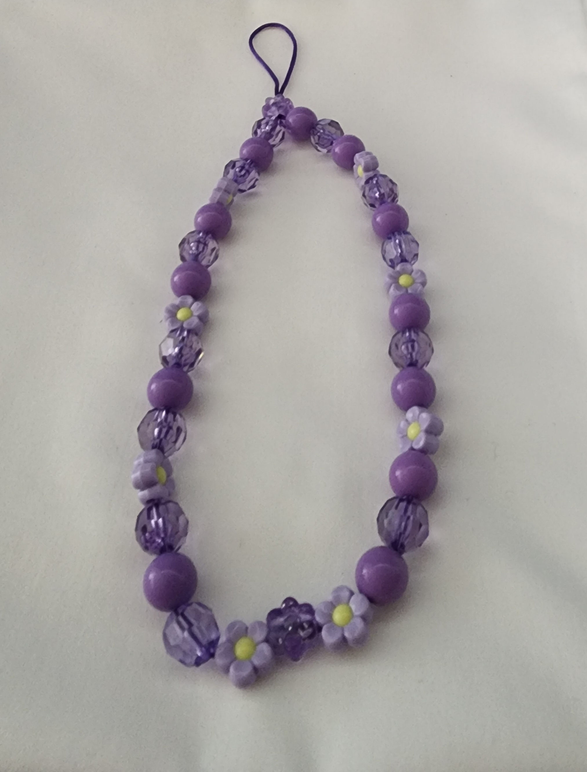 Purple Flower phone charm