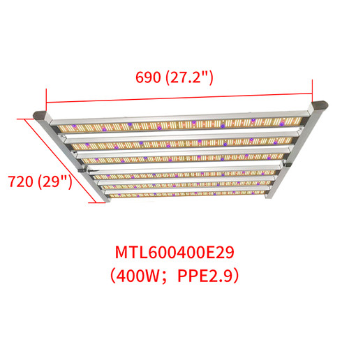 MTL600400E29 400W Full Spectrum LED Grow Light for 2' × 2' / 3