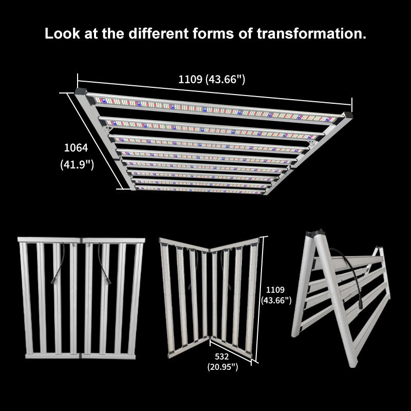 Thumbnail: DL800W LED grow light, angled view