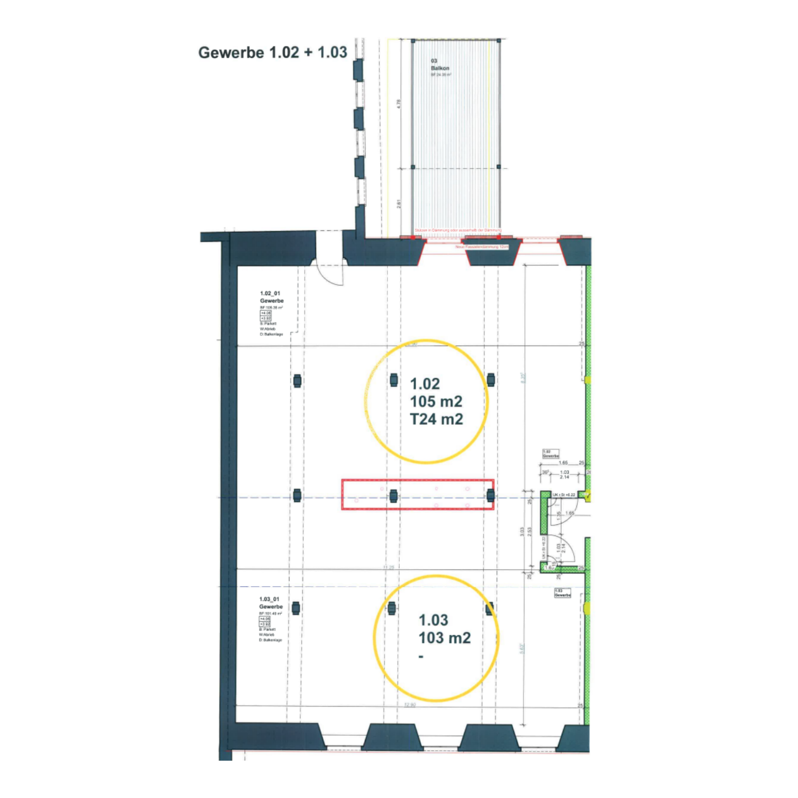 Grundriss Wohnung alte Spinnerei Ibach