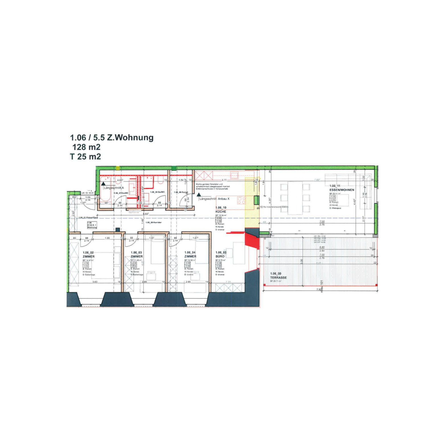Grundriss Wohnung alte Spinnerei Ibach
