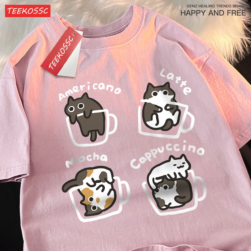 Thumbnail: Coffee & Cats Graphic Tee