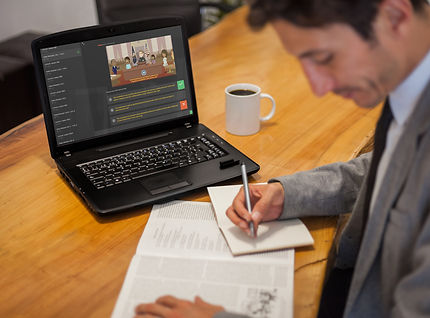 Master Advocates Academy attorney taking course on the go