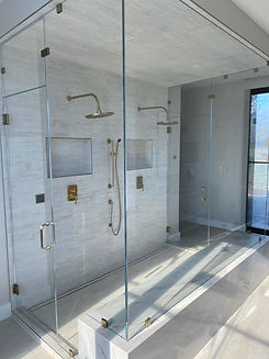 Custom Heavy Enclosure - Double shower - St. Helena CA